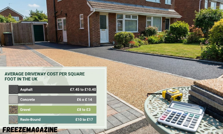 UK driveway cost comparison chart